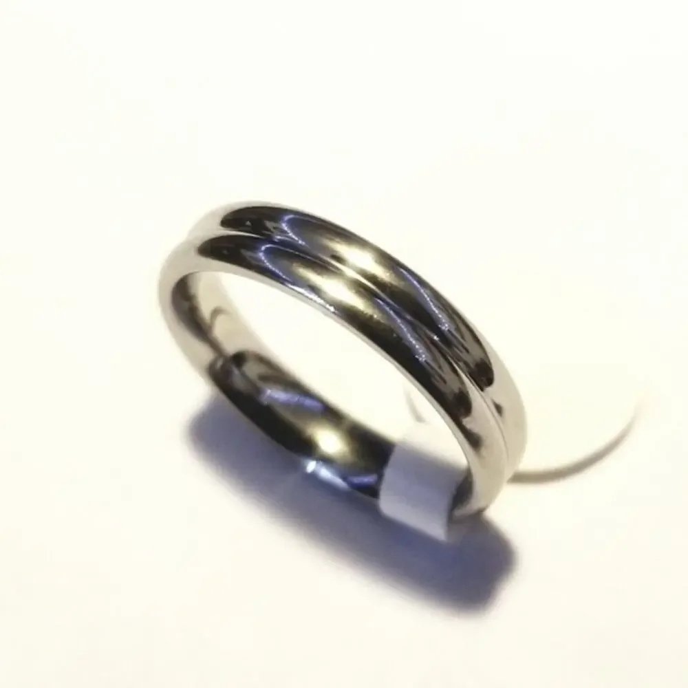 men's 316L stainless steel silver band ring Size‎ 12 - Picture 4 of 4